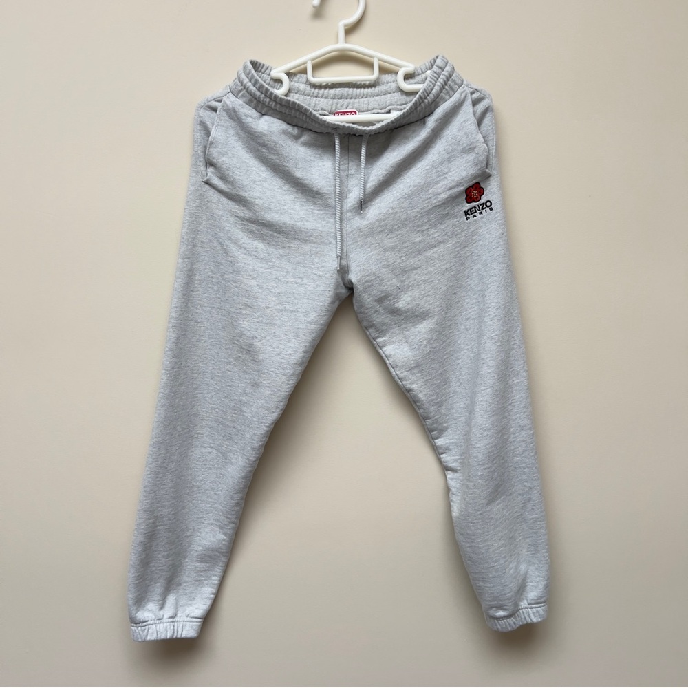 Kenzo Light Gray Joggers with Logo